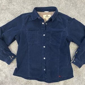 Woman’s Vintage Woolrich Navy Blue Fleece Lined Corduroy Jacket